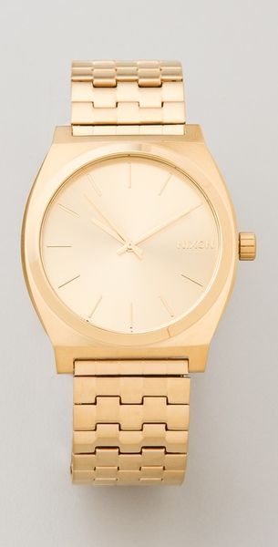 Nixon Oversized Time Teller All Gold Watch - Lyst