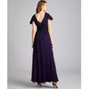 Notte By Marchesa Violet Silk Chiffon Vneck Drape Gown in Purple (violet) - Lyst
