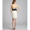 Notte By Marchesa Platinum Silk Strapless Cocktail Dress in Black (white) - Lyst