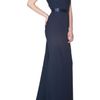 Reem Acra Lace Back Gown in Blue (navy) - Lyst