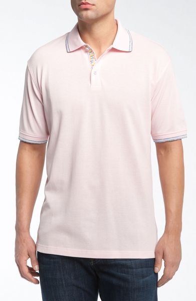 Robert Graham Casablanca Regular Fit Polo in Pink for Men - Lyst
