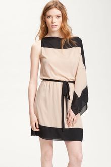 Robert Rodriguez Colorblock Cascade Sleeve Dress - Lyst