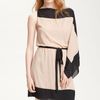 Robert Rodriguez Colorblock Cascade Sleeve Dress in Black (stone) - Lyst