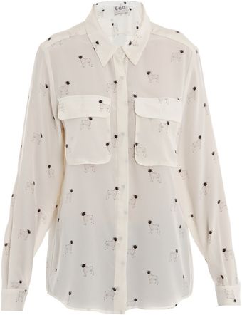 Sea Ny Dog-print Blouse - Lyst