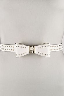 Valentino Studded Leather Bow Belt - Lyst