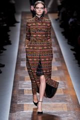 Valentino Fall 2012 Woven Jacquard Frog-Closure Coat 
