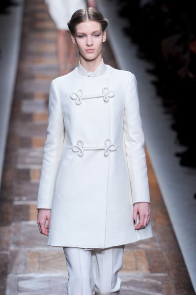 Valentino Fall 2012 PussyBow Blouse  in White - Lyst