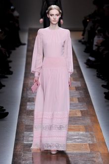 Valentino Fall 2012 Chiffon Dress with Bell Sleeves - Lyst