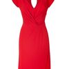 Alberta Ferretti Crimson Red Draped Dress in Red - Lyst
