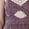 Charlotte Ronson Lace and Floral Dress in Purple (floral) - Lyst