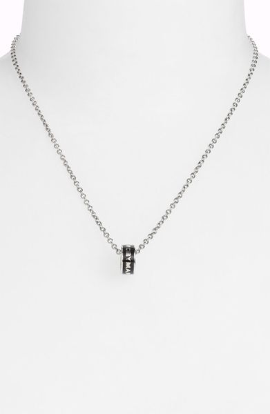 Marc By Marc Jacobs Classic Marc Sweetie Pendant Necklace in Black (black/ silver) - Lyst