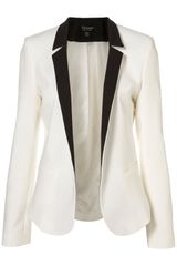 Topshop Contrast Facing Fitted Blazer