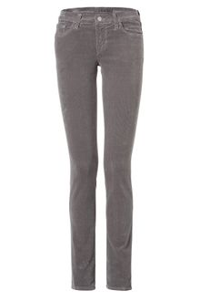 J Brand Moonstone Low Rise Pencil Leg Corduroy Pants - Lyst