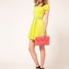 Asos Metal Bar Detail Envelope Clutch in Pink (rosepink) - Lyst