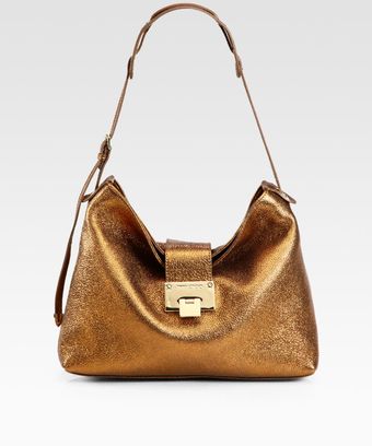 Jimmy Choo Rachel Glitter Metallic Leather Shoulder Bag - Lyst