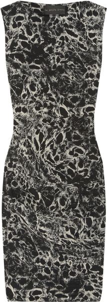 La Petite Salope Printed Stretch Linenblend Dress in Black - Lyst