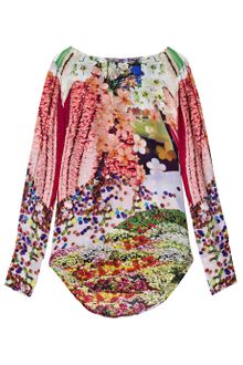 Mary Katrantzou Dbl Georgette Ls Print Blouse - Lyst