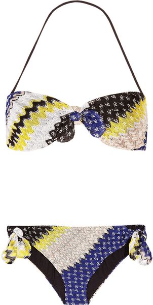 Missoni Praga Crochet-knit Bandeau Bikini - Lyst