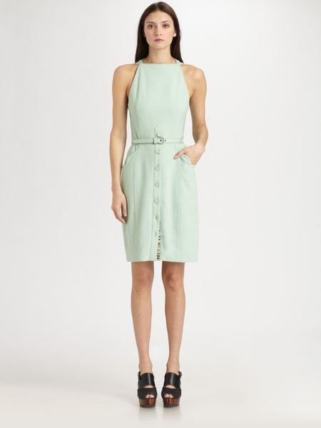 Proenza Schouler Silk Dress in Blue (aqua) - Lyst
