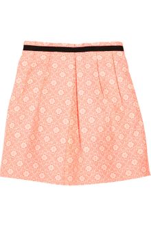 Sandro Joyeuse Patterned Cotton-blend Skirt - Lyst