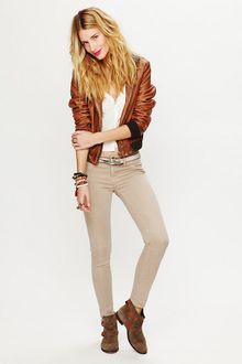 Free People Color Ankle Crop Skinny - Lyst