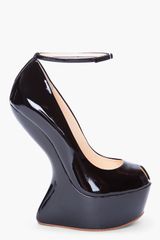 Giuseppe Zanotti Glossy Black Patent Wedges