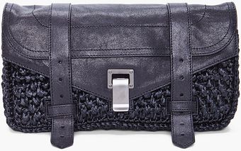  Ps1 Black Raffia Clutch 