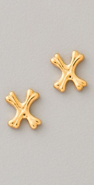 Tom Binns Double Dare Mini Crossbones Studs - Lyst