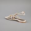 Alexander Mcqueen Gladitor Sandal in Beige (gold) - Lyst