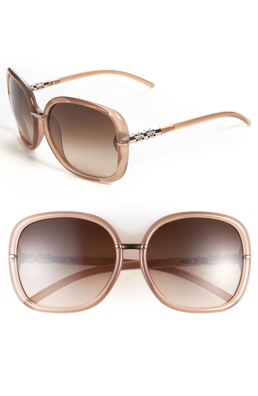 Burberry Oversized Sunglasses In Brown Sand Brown Gradient Lyst 4220