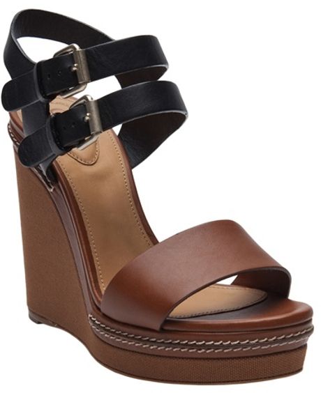 Chloé Two Tone Wedge in Blue (black) - Lyst
