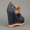 Chloé Denim Wedge Sandal in Blue (denim) - Lyst