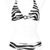 D&g Black and White Zebra Print Halter Bikini in Black - Lyst