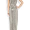 Diane Von Furstenberg Yazhi Sequined Silk Chiffon Gown in Silver (gray) - Lyst