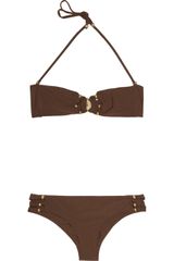 Emilio Pucci Bead-embellished Bandeau Bikini