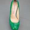 Gianmarco Lorenzi Python Skin Pump in Blue (green) - Lyst