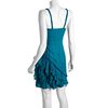 Hoaglund New York Blue Lagoon Chiffon Beaded Strap Ruffle Dress in Blue - Lyst