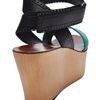 Lanvin Twotone Wedge Sandal in Blue (teal) - Lyst