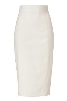 L'Wren Scott Cream High Waisted Pencil Skirt - Lyst