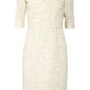 Oscar De La Renta Metallicflecked Tweed Dress in White (clay) - Lyst