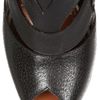 Proenza Schouler Cutout Leather and Wooden Wedge Sandals in Black - Lyst