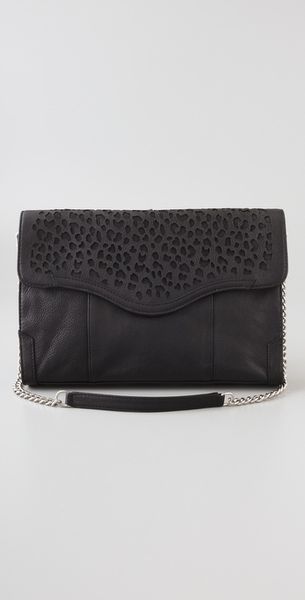 Rebecca Minkoff Cheetah Beau Oversized Clutch in Black - Lyst
