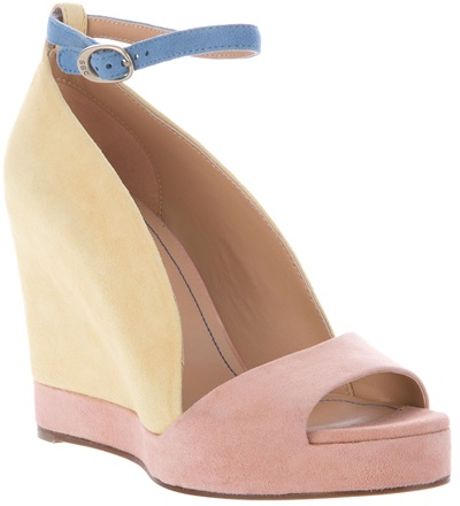 See By Chloé Colour Block Sandal in Pink (yellow) - Lyst