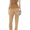 Stella Mccartney Yenisea Lace and Crepe Peplum Top in Brown - Lyst