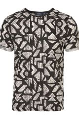 Topman Black and White Pattern Crew