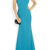 Victoria Beckham Silk and Woolblend Crepe Gown in Blue (turquoise) - Lyst