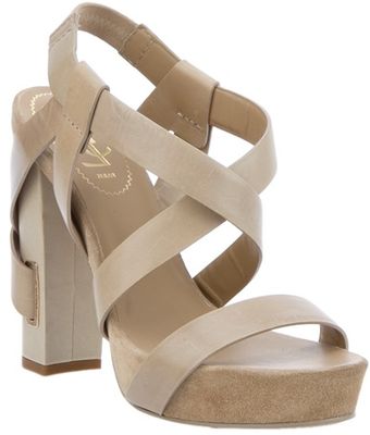 Yves Saint Laurent Strap Heel Sandal - Lyst