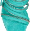 Christian Louboutin 20th Anniversary Unzip Booty 100 Suede Sandals in Blue (turquoise) - Lyst