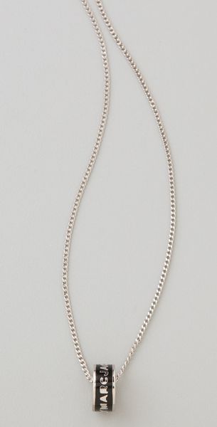 Marc By Marc Jacobs Dreamy Logo Delicate Sweetie Pendant Necklace in Black - Lyst