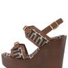 Tory Burch Florian Needlepoint Wedge in Brown (almond) - Lyst
